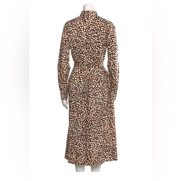 Ann Mashburn Size Medium Shirt Dress - Brown and Tan Animal Print - Picture 3 of 4